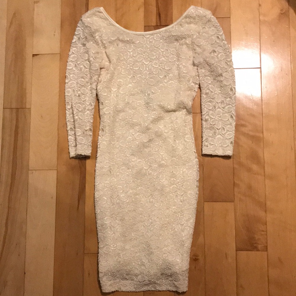 3/4 Sleeve Sparkly Party Dress